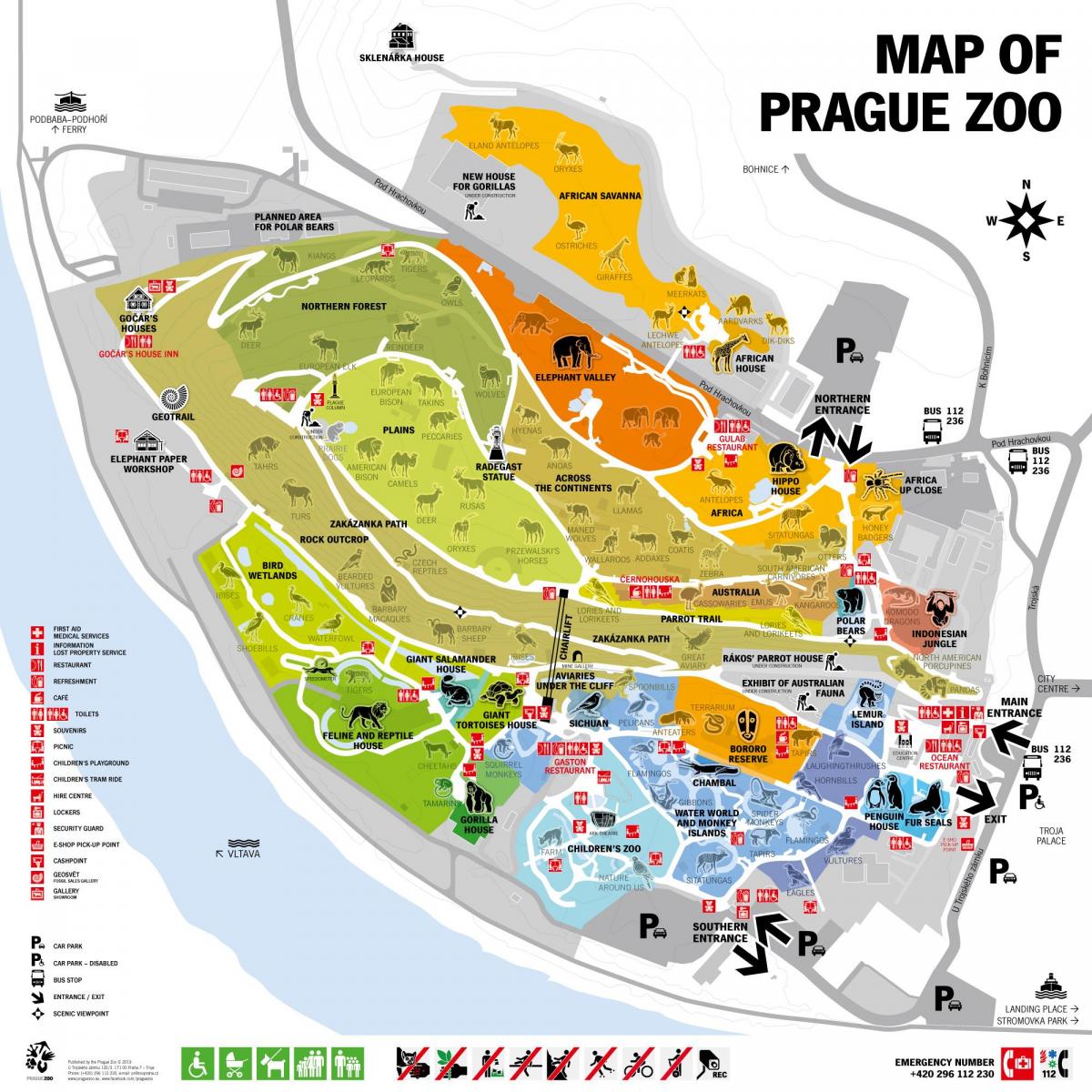 خريطة حديقة الحديقة في براغ